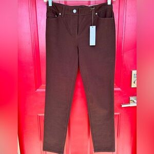 NWT CHICOS s0 ‘So Slimming’ brwn pants-5 pocket-slim leg-tummy control panel